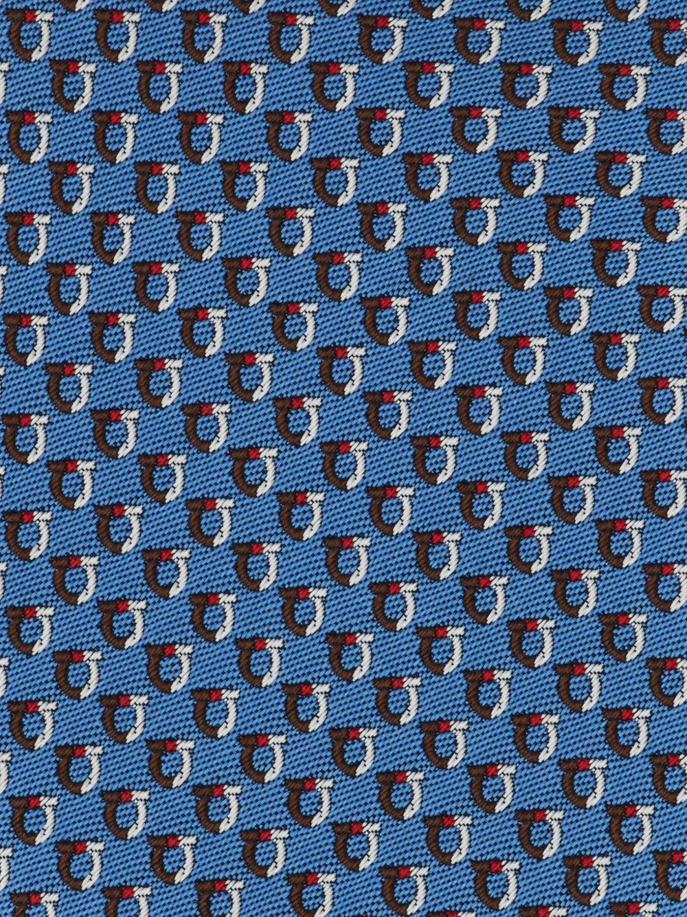 Ferragamo Gancini stropdas met jacquard Blauw