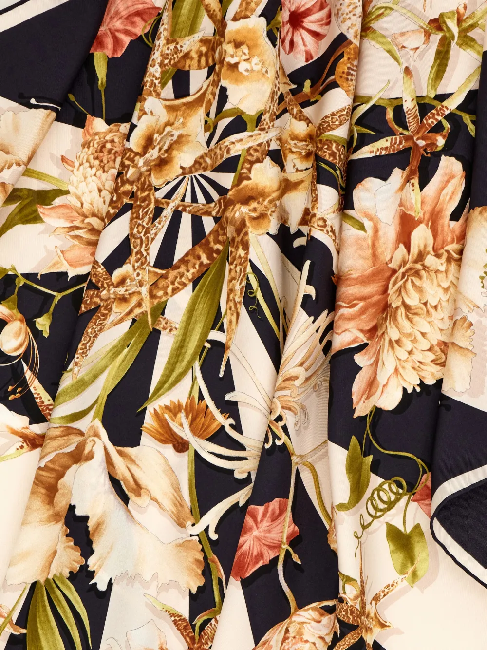 Ferragamo Gaia Print Silk Scarf In Multi