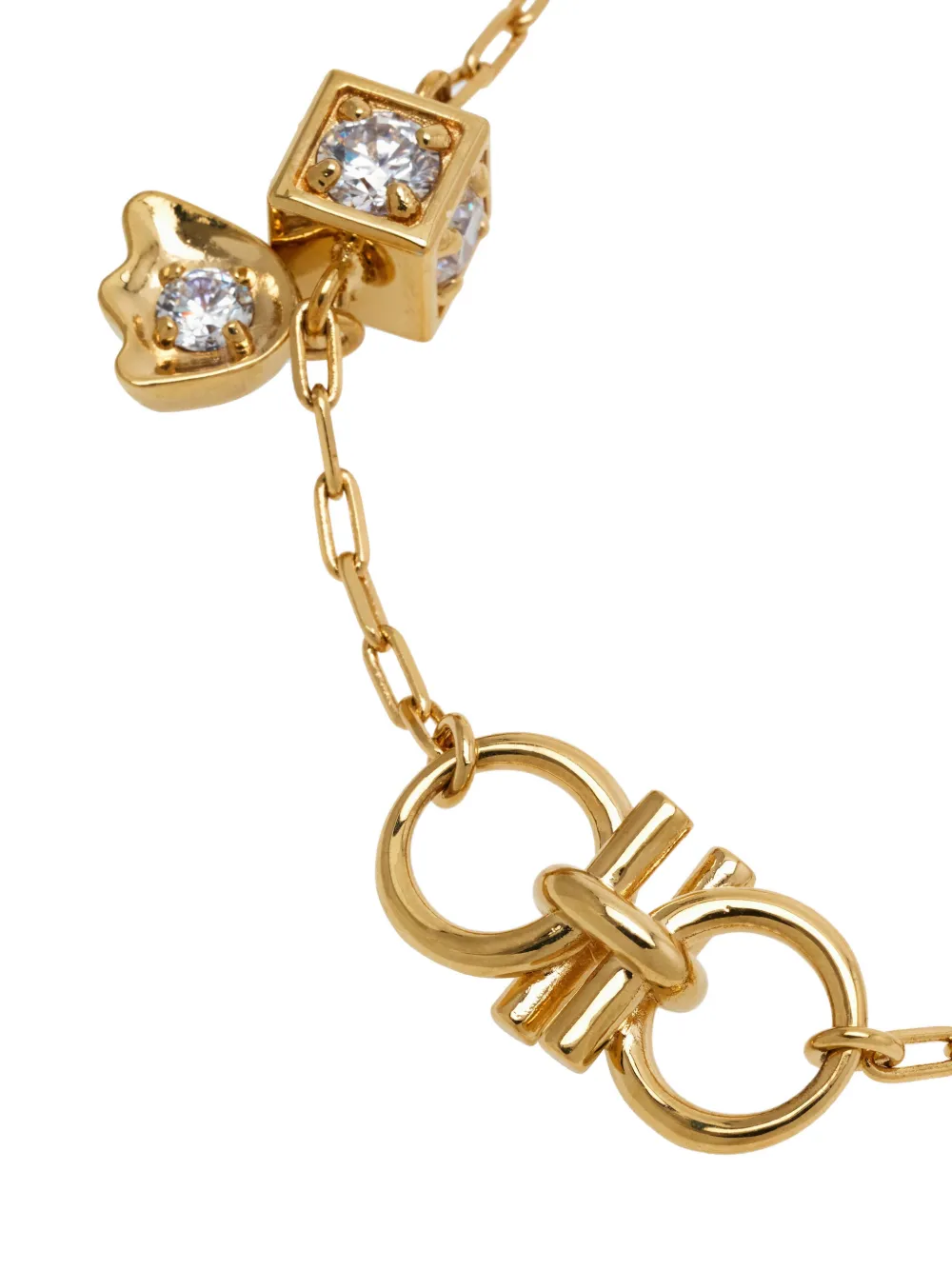 Ferragamo Gancini Charm Bracelet In Gold