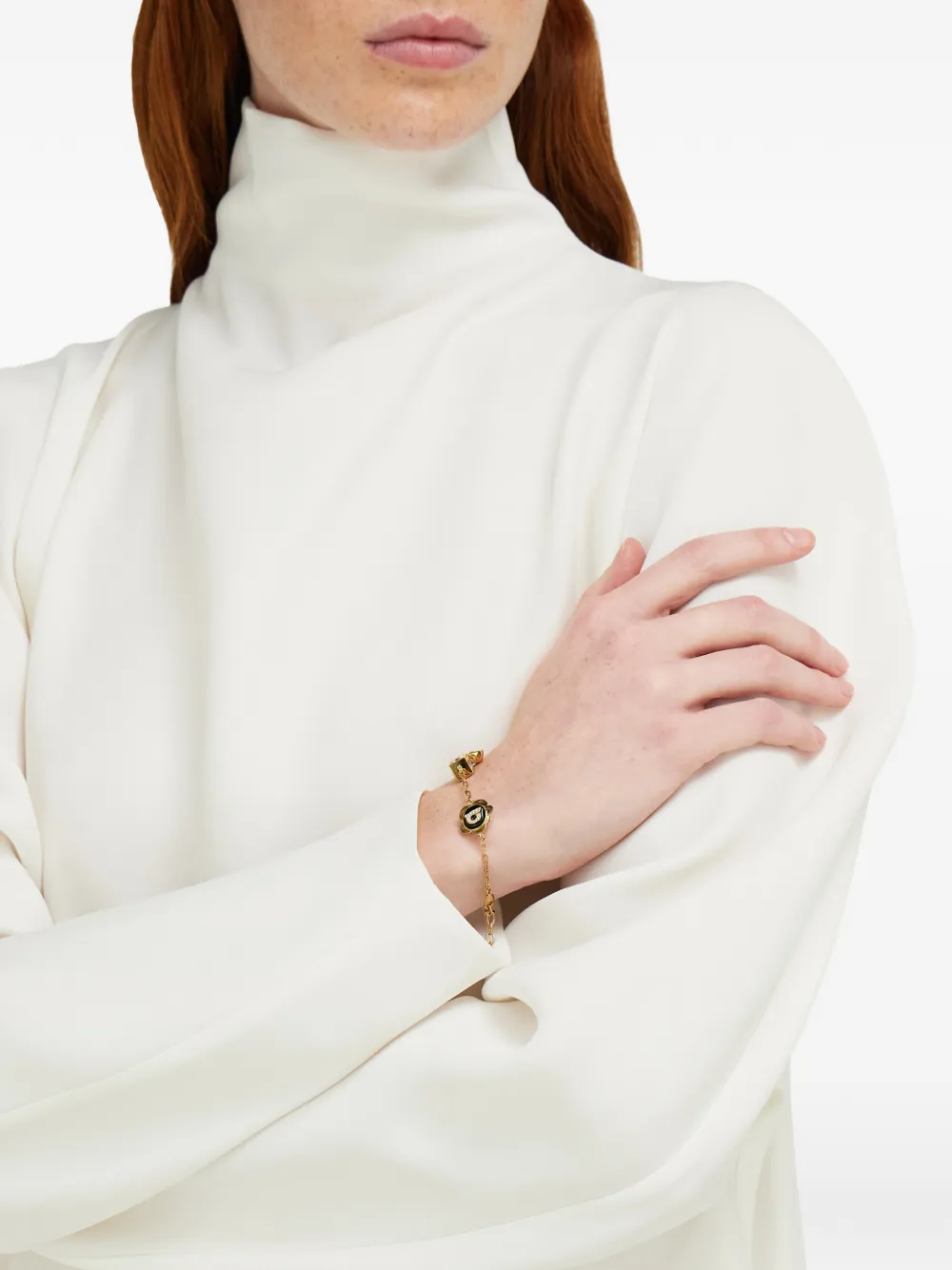  Ferragamo Pulsera Con Charm Gancini - Dorado 