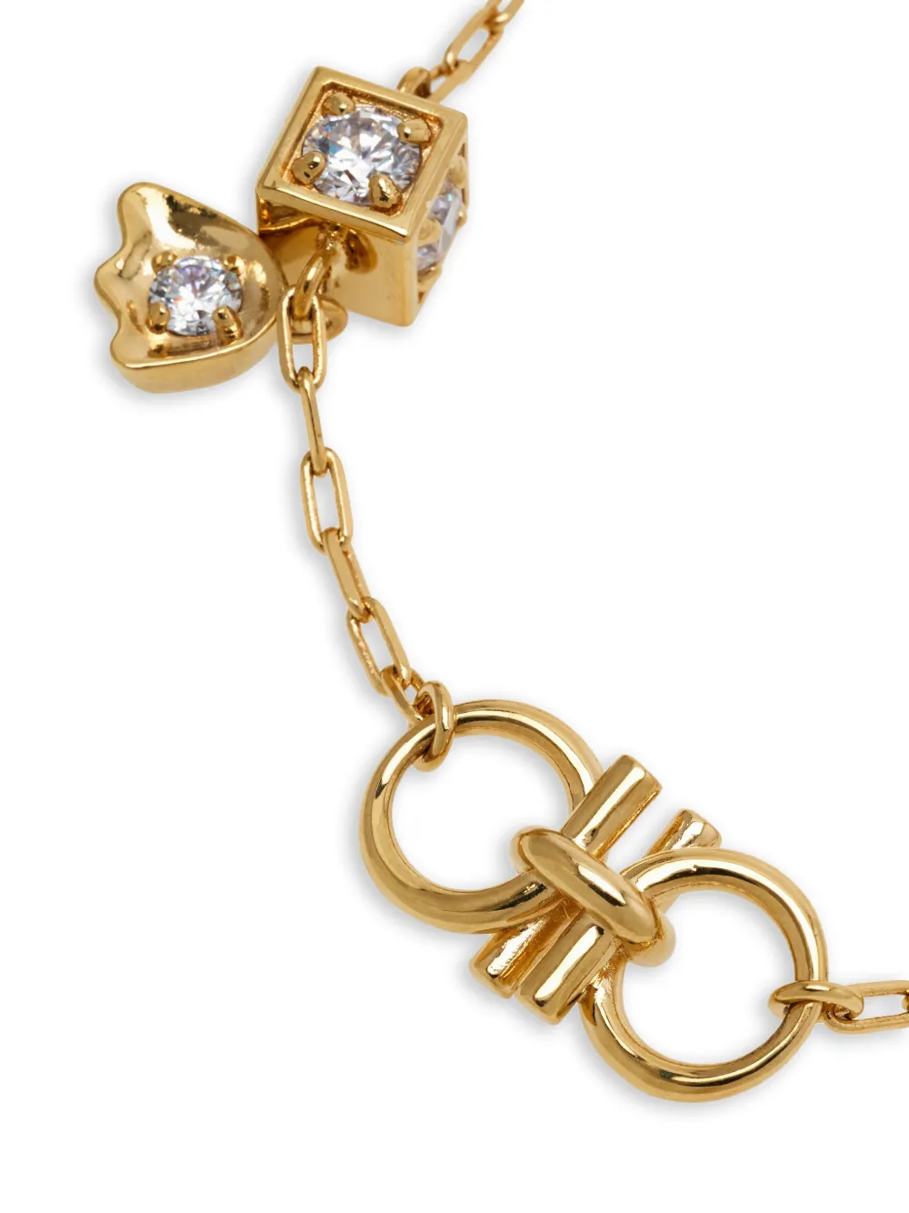  Ferragamo Pulsera Con Charm Gancini - Dorado 
