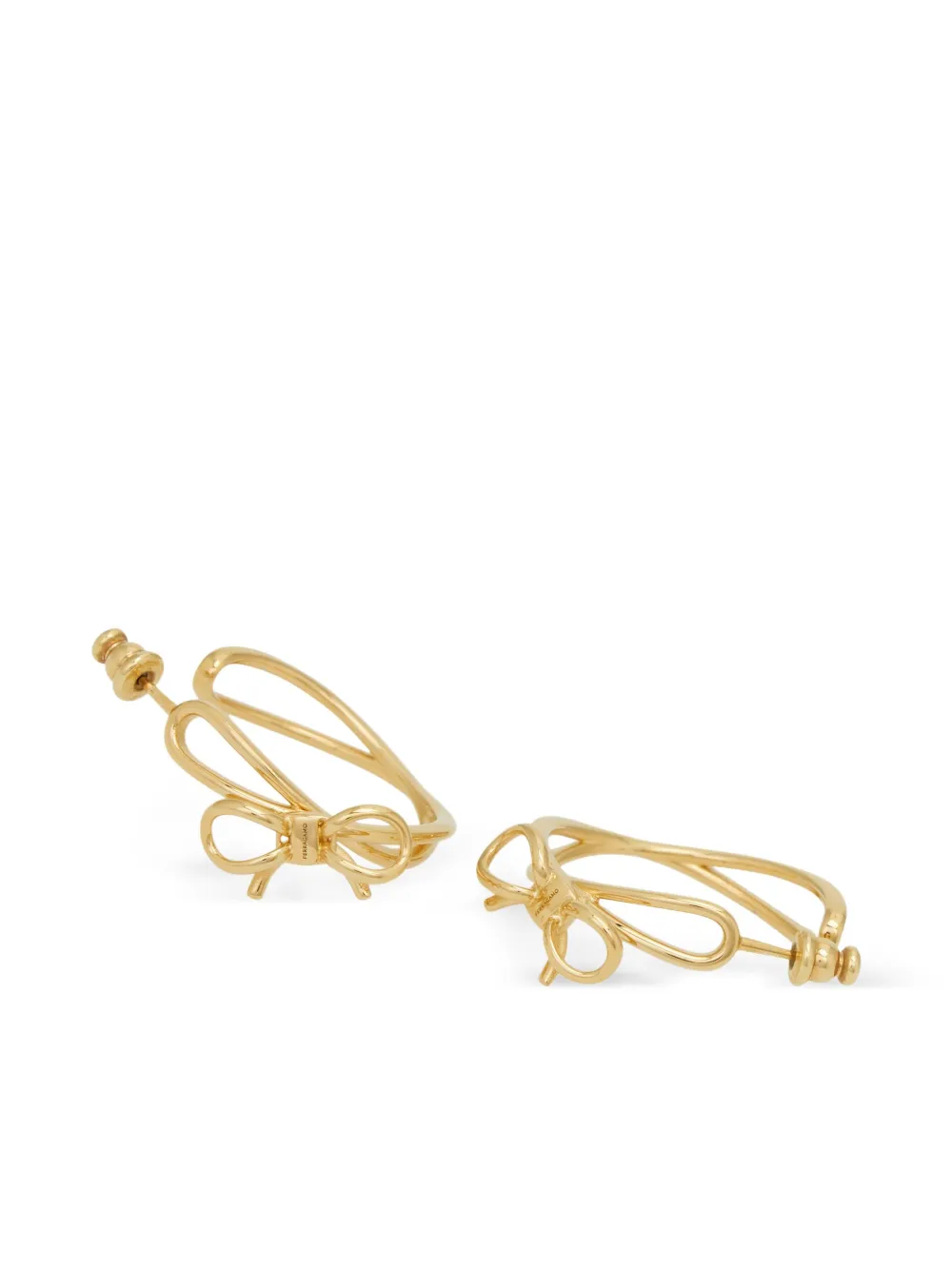 Ferragamo Oorbellen met strikdetail - Goud