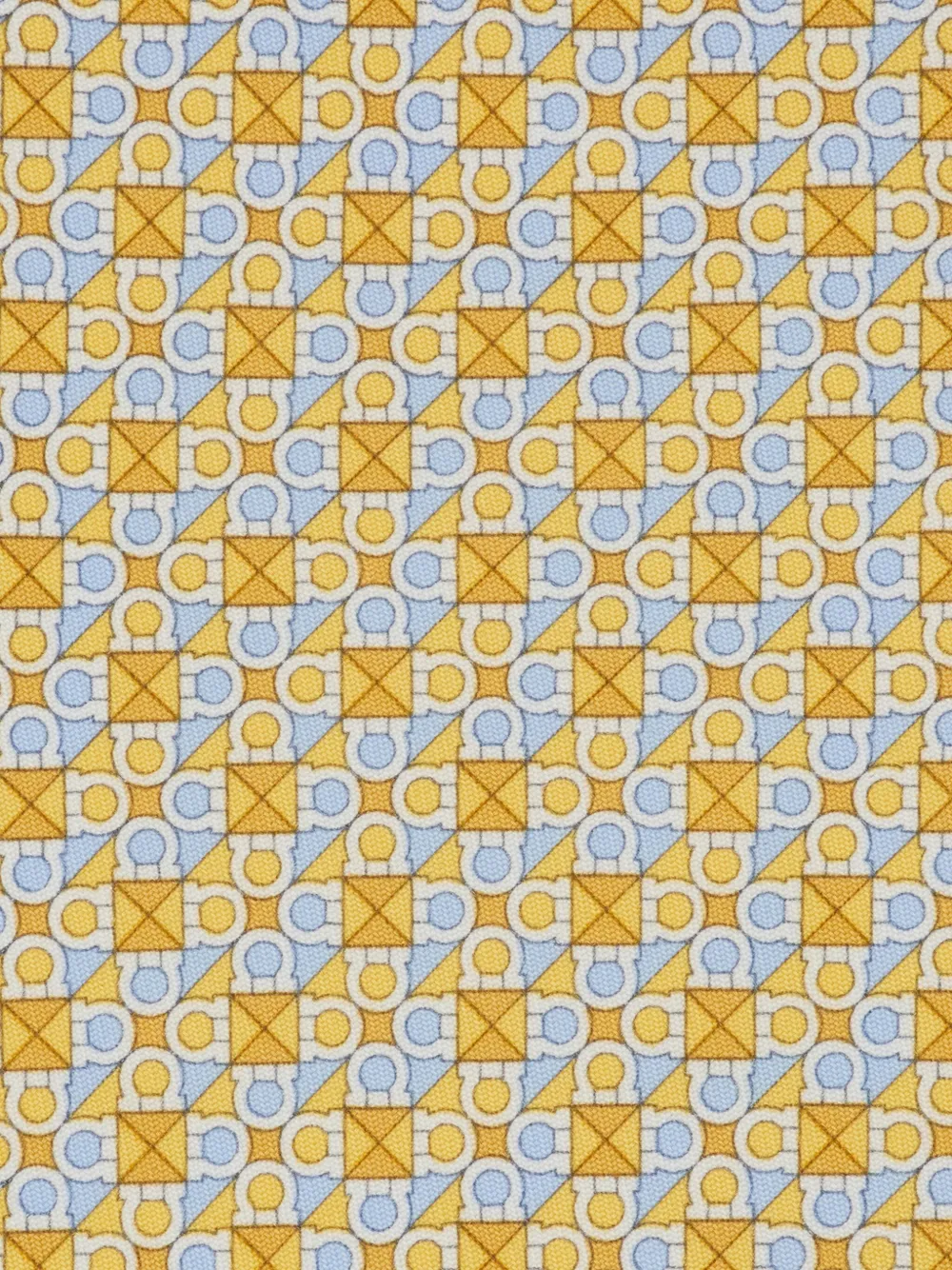 Ferragamo Print Silk Tie In Gold