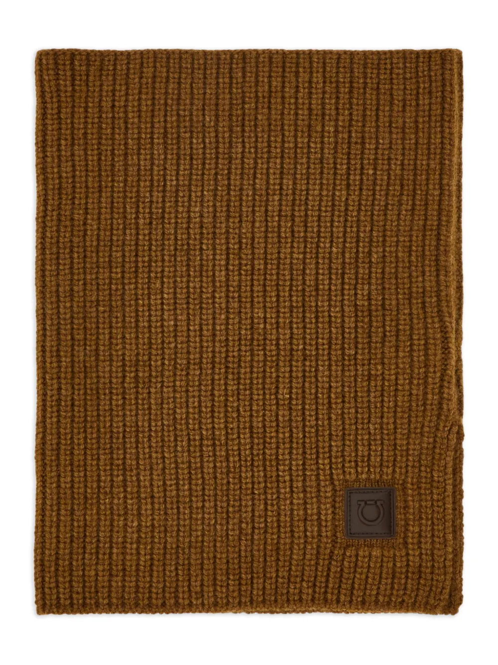Ferragamo ribbed suede neck scarf - Brown