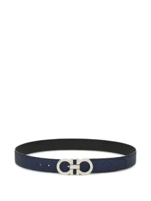 Ferragamo ガンチーニ リバーシブル ベルト | ブルー | FARFETCH JP