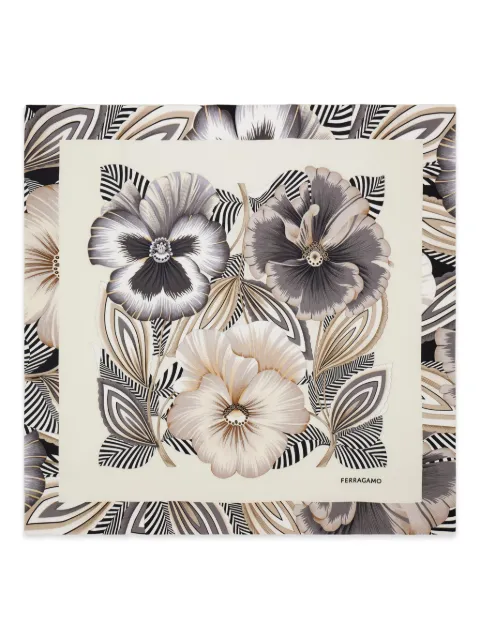 Ferragamo Brezza-print silk scarf