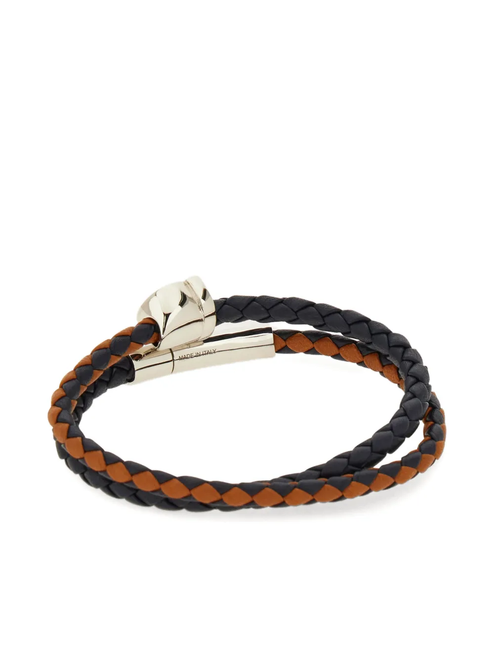 two-tone woven Gancini bracelet