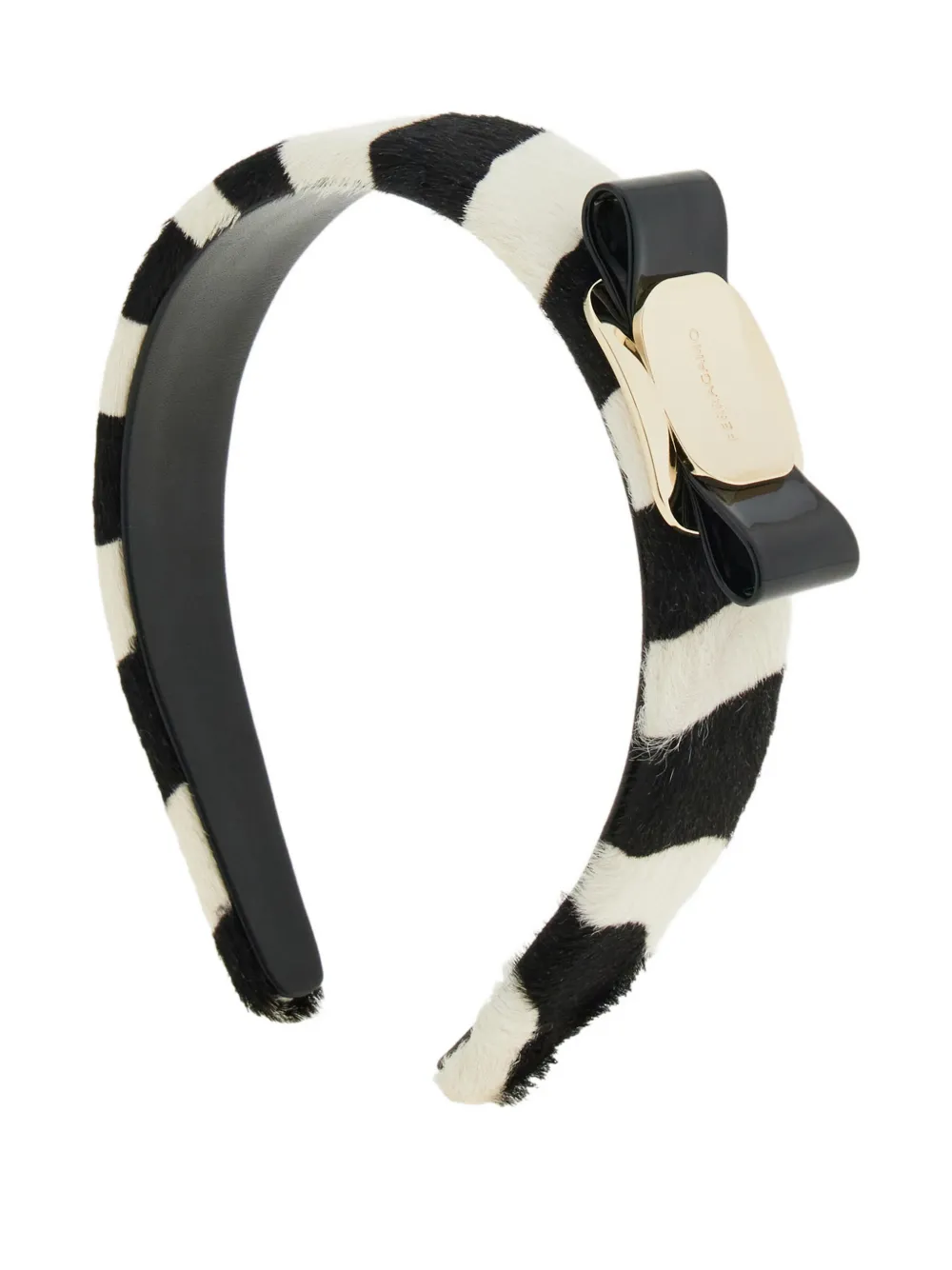 Ferragamo Vara Bow zebra-print headband - Nero