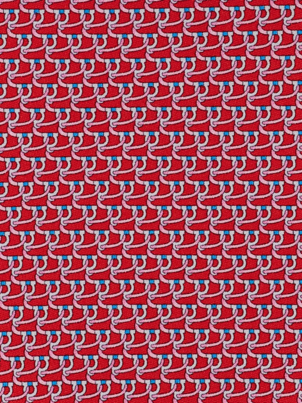 Ferragamo Gancini zijden tricot stropdas met print Rood