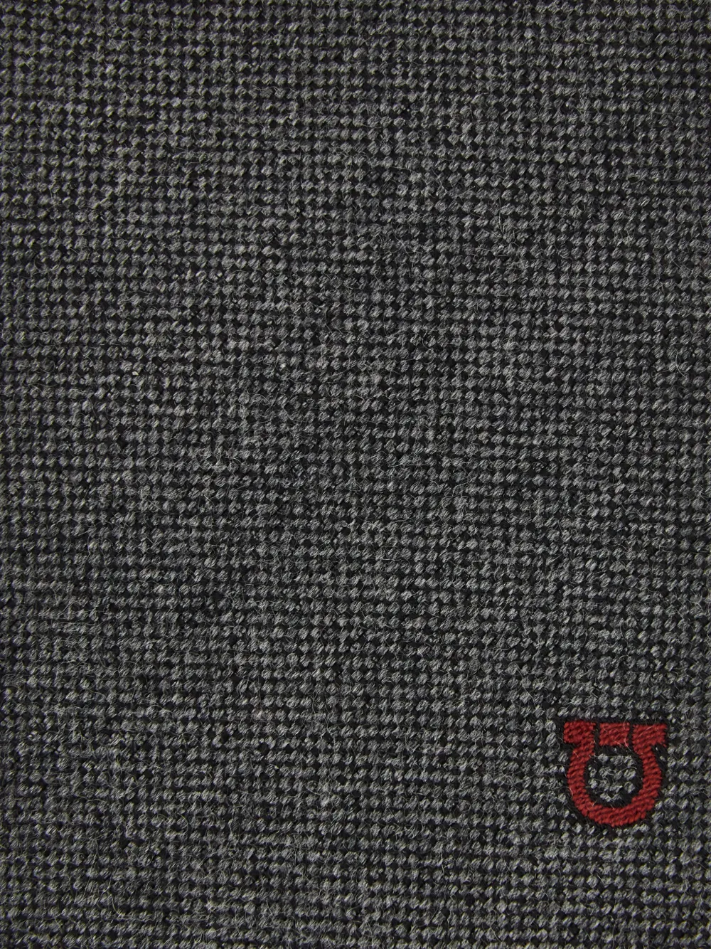 Ferragamo logo-embroidered tie - Grijs