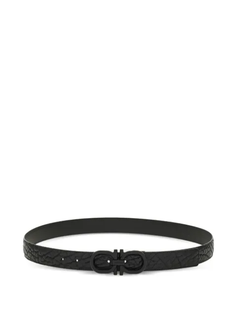 Ferragamo stitched gancini buckle belt