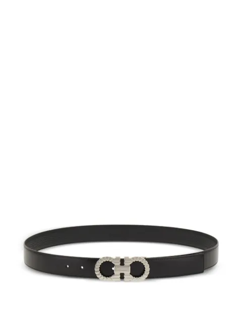 Ferragamo topstitched gancini buckle belt
