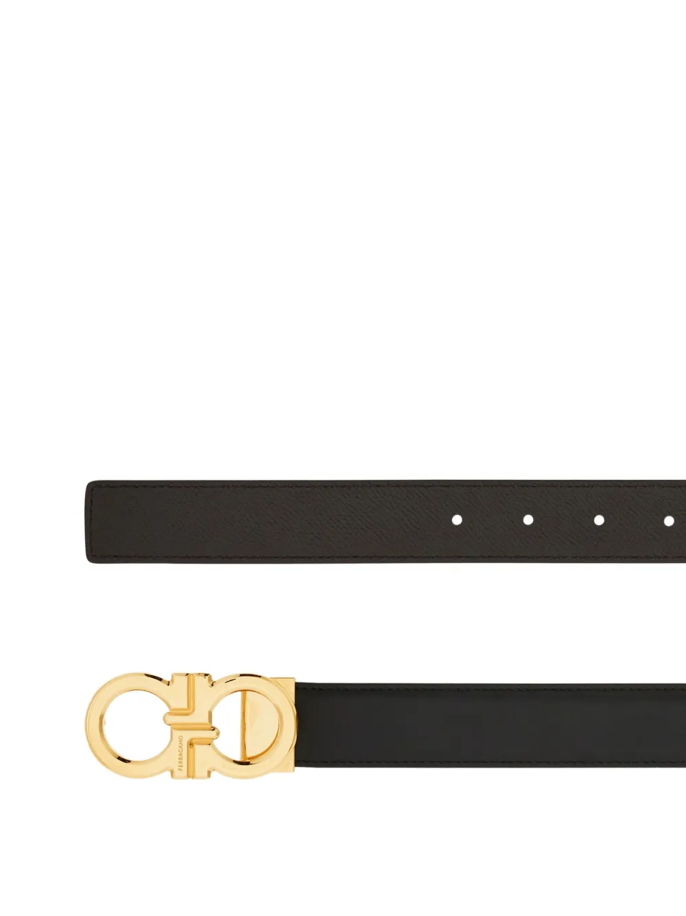 Ferragamo reversible Gancini buckle belt - Zwart