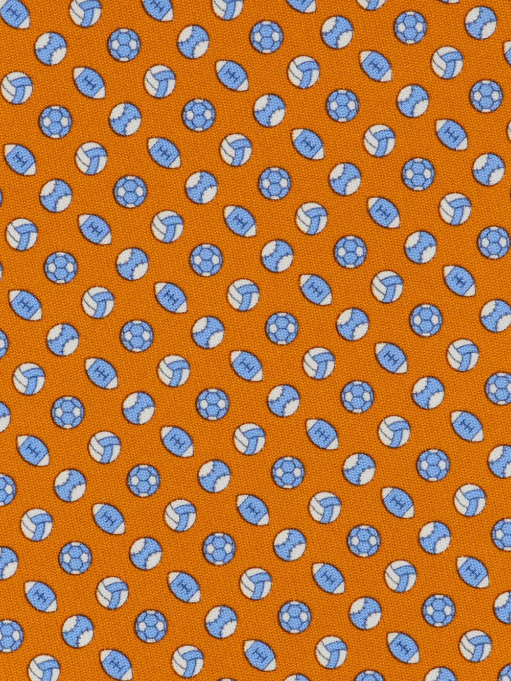 Ferragamo Zijden stropdas met print Oranje