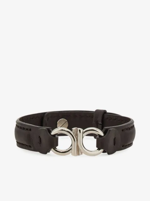 Ferragamo bracelet Gancini en cuir