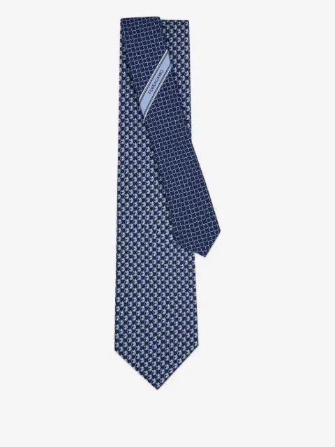 Ferragamo pegasus print silk tie
