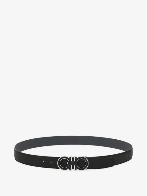 Ferragamo Gancini-embossed leather belt