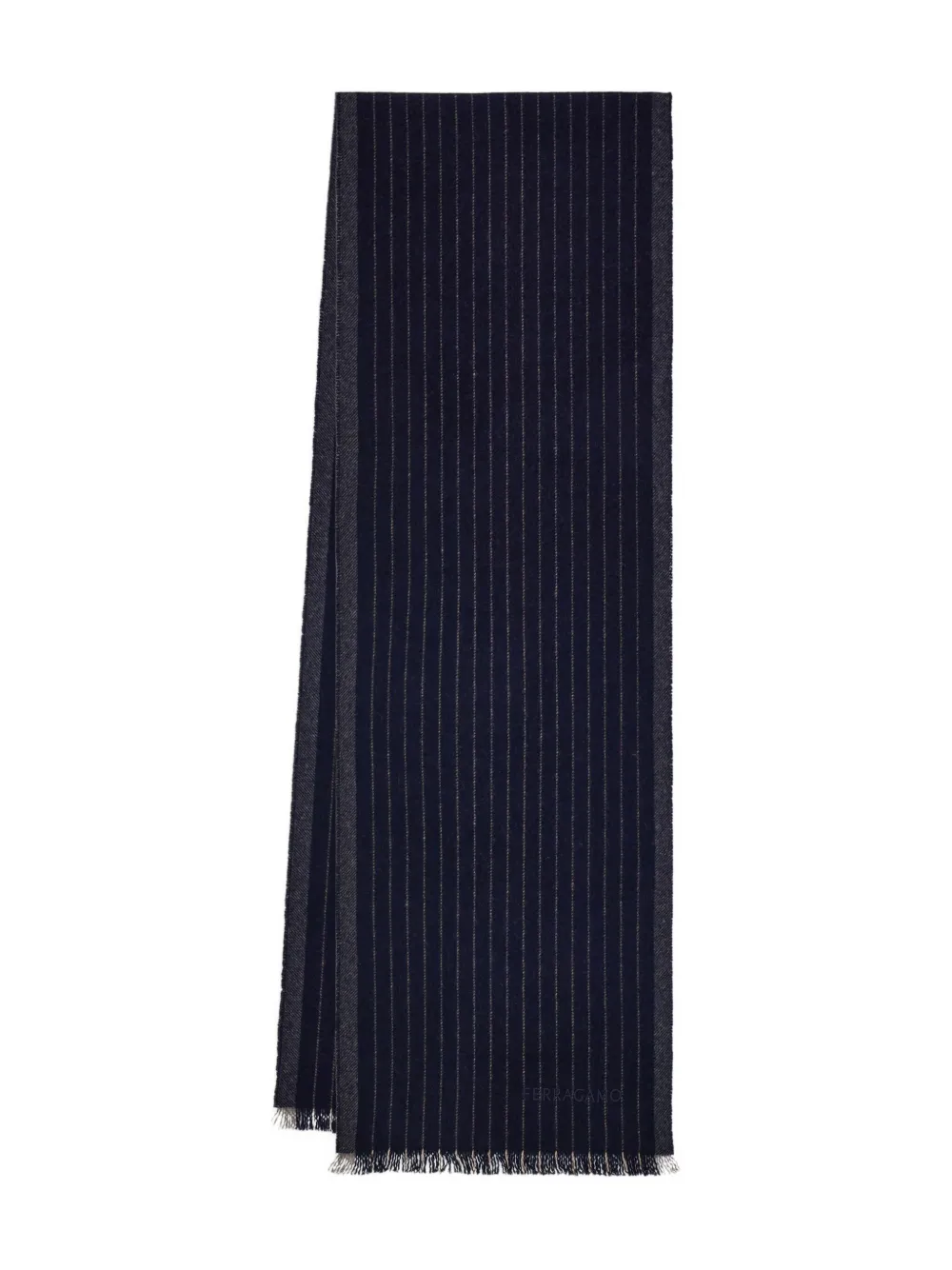 Ferragamo striped-pattern scarf | Blue | Image 1