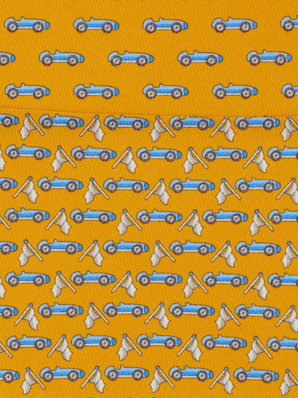 race-print silk tie