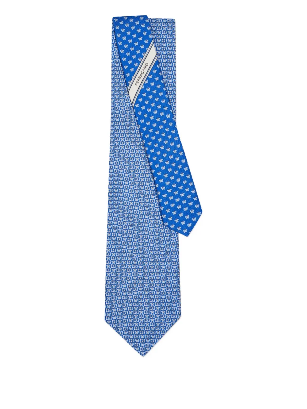 Ferragamo butterfly-print silk tie | Blue | Image 1