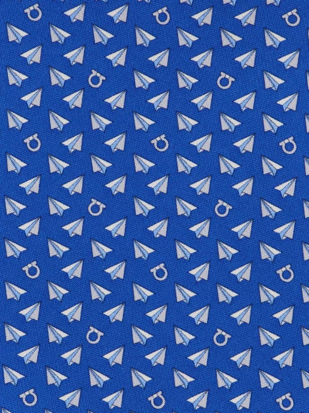 Ferragamo Zijden stropdas met print Blauw