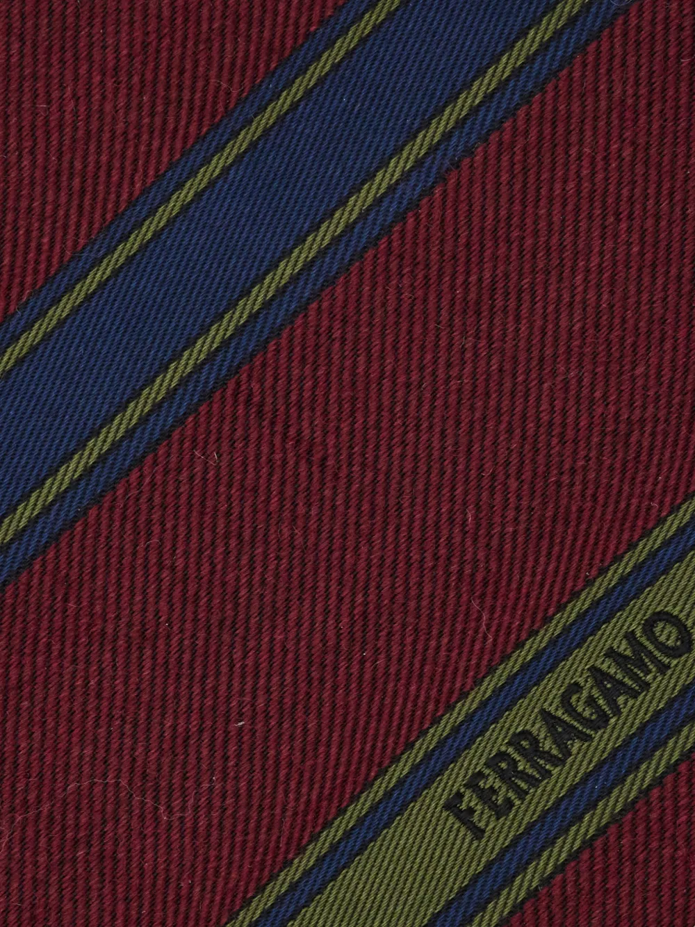 Ferragamo Gestreepte stropdas met logo-jacquard Rood