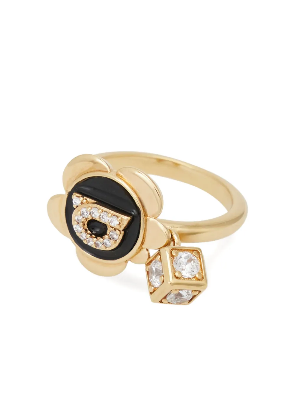  Ferragamo Anillo Con Charm Gancini - Dorado 