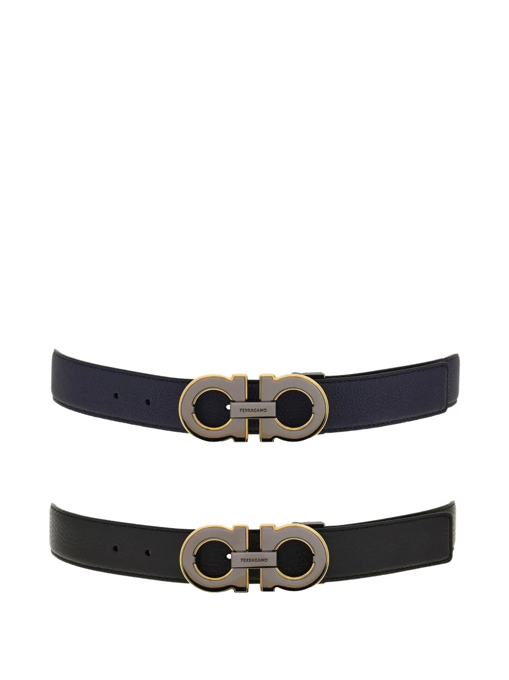 Ferragamo reversible gancini buckle belt - Black