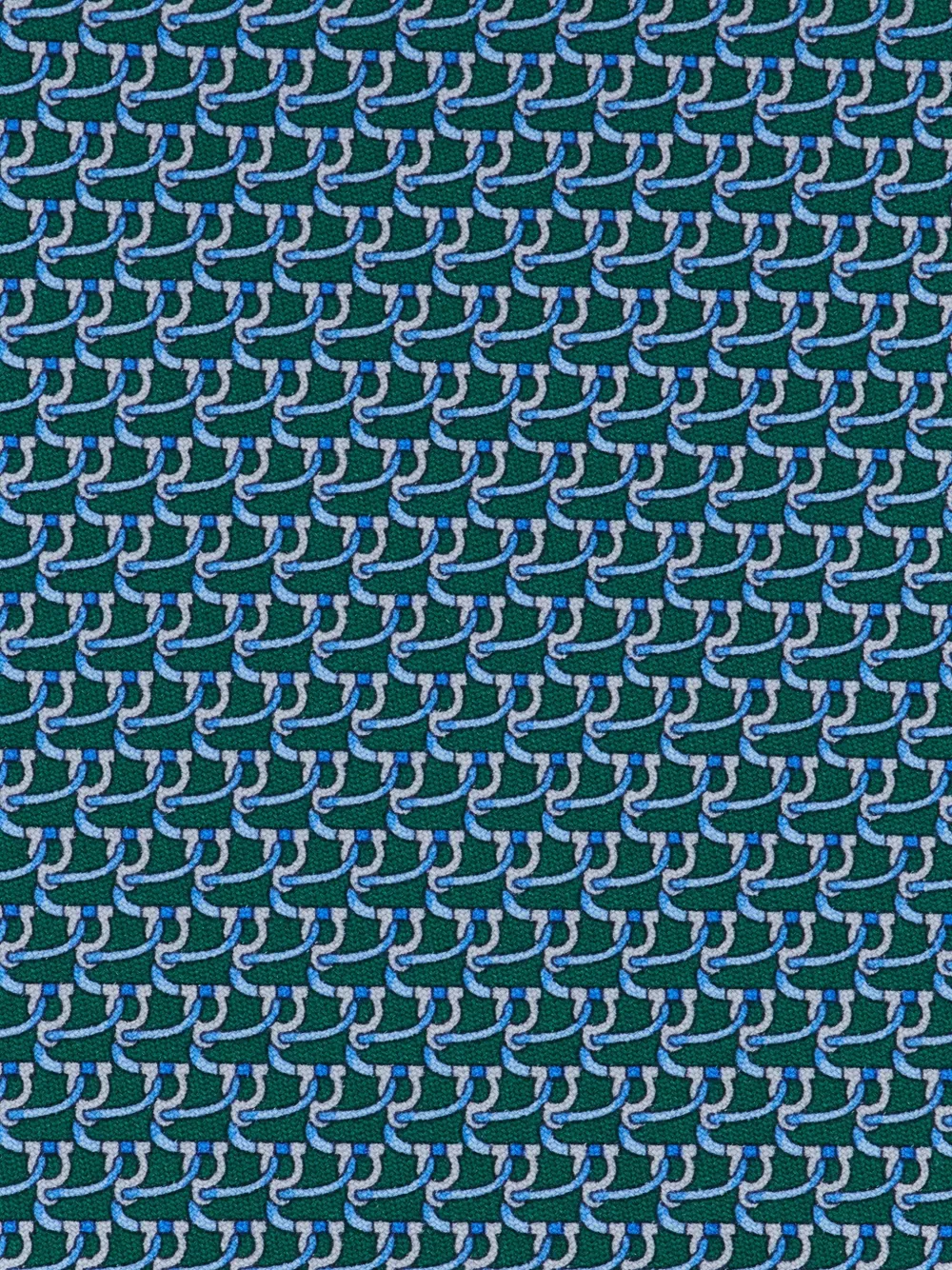  Ferragamo Gancini Tricot Print Tie - Green 