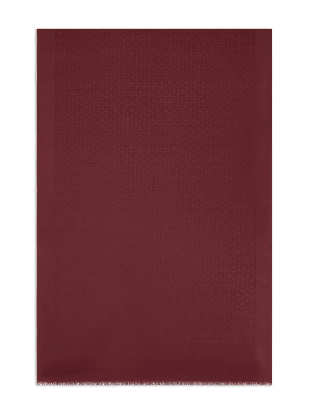 Ferragamo jacquard-logo scarf - Rosso