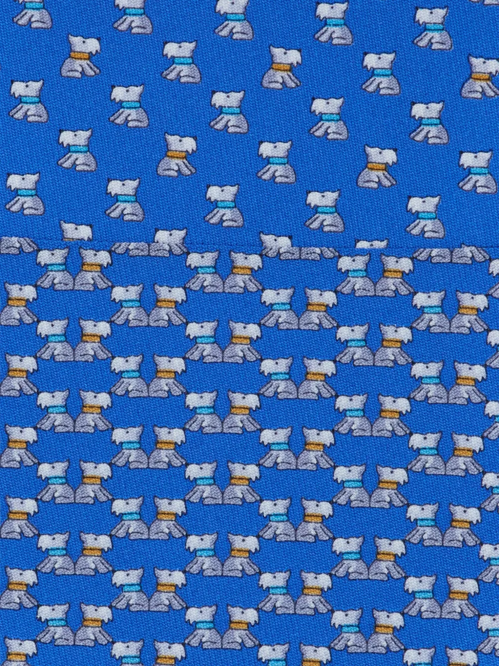 Ferragamo Zijden stropdas met print Blauw