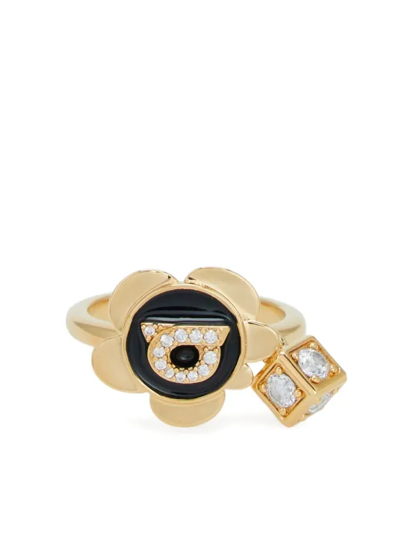 Ferragamo Gancini Charm Ring in Gold