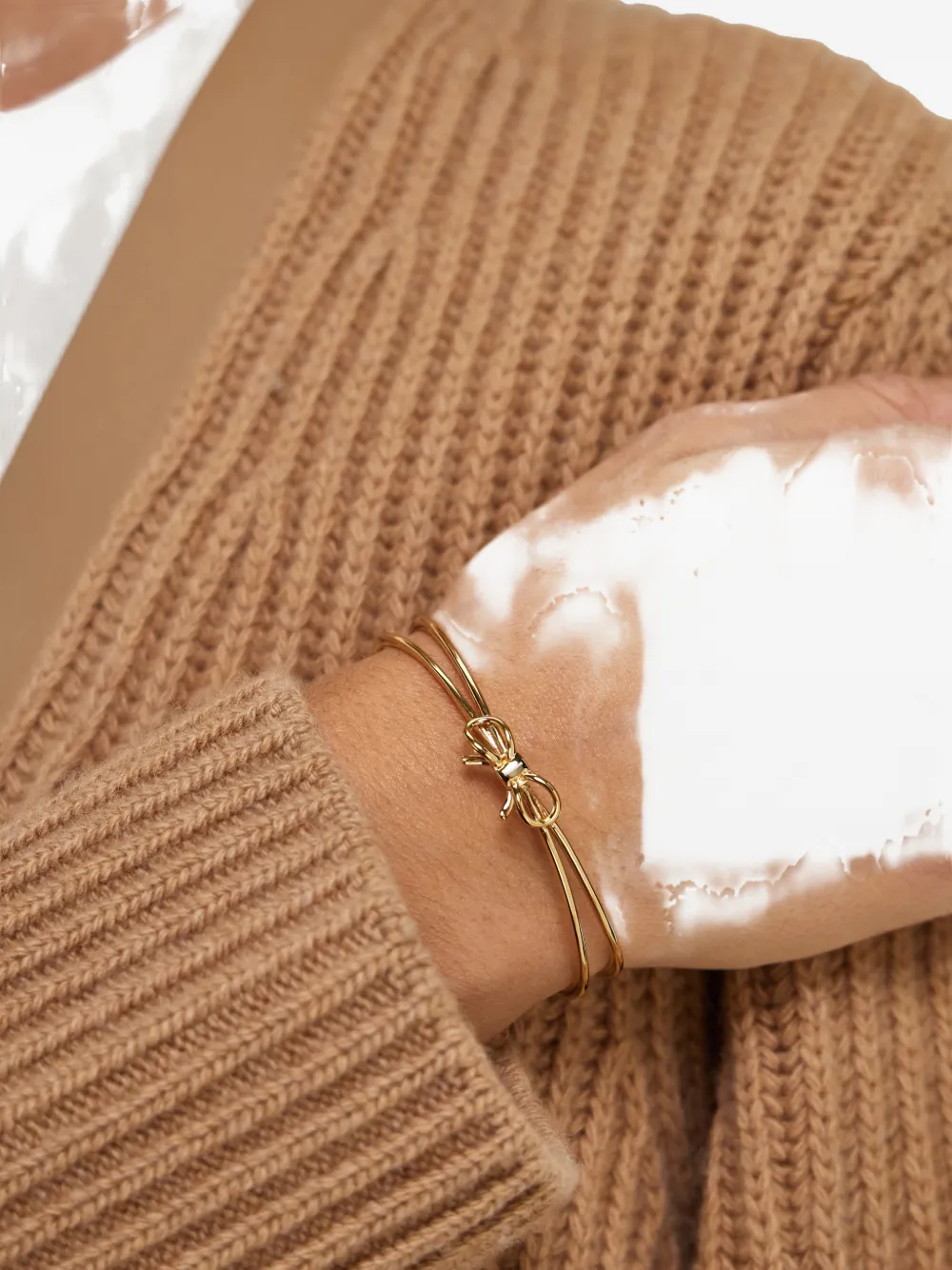 Ferragamo Bangle Bow Bracelet In Gold