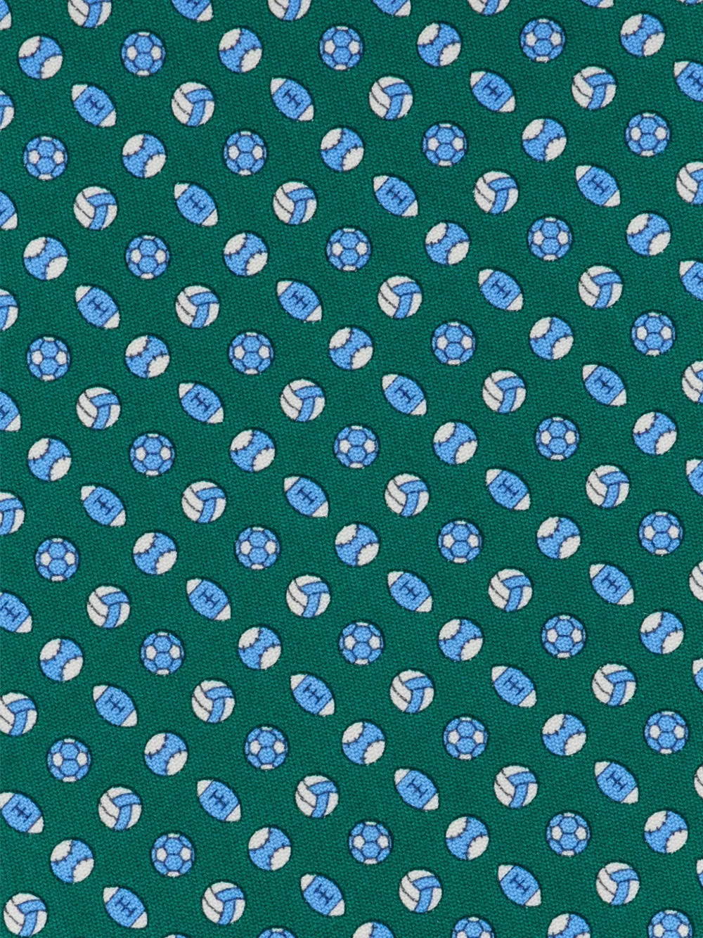 Ferragamo Sport-print Silk Tie In Green