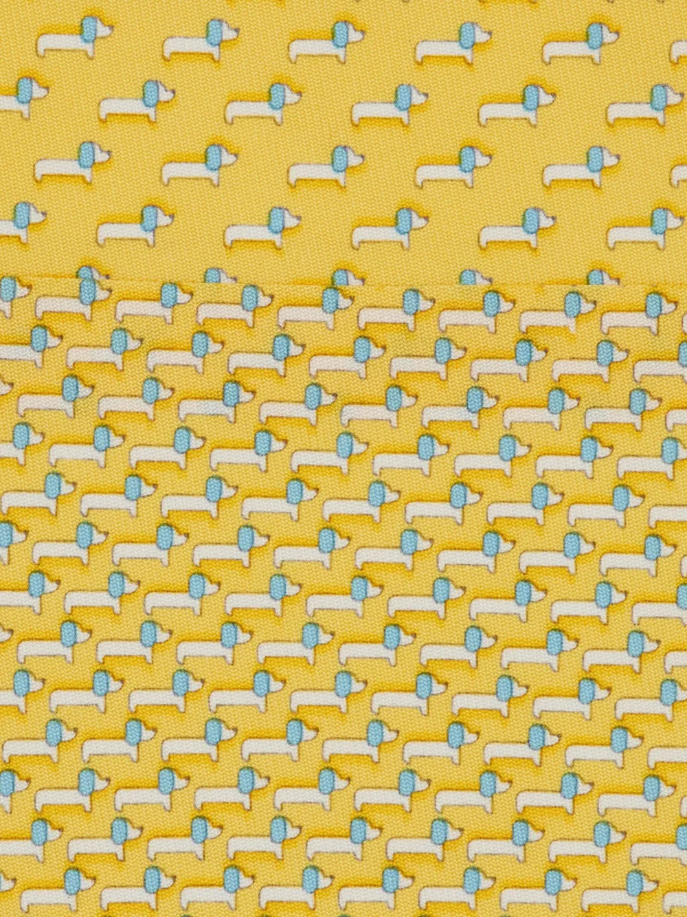 Ferragamo Zijden stropdas met teckel-print Geel