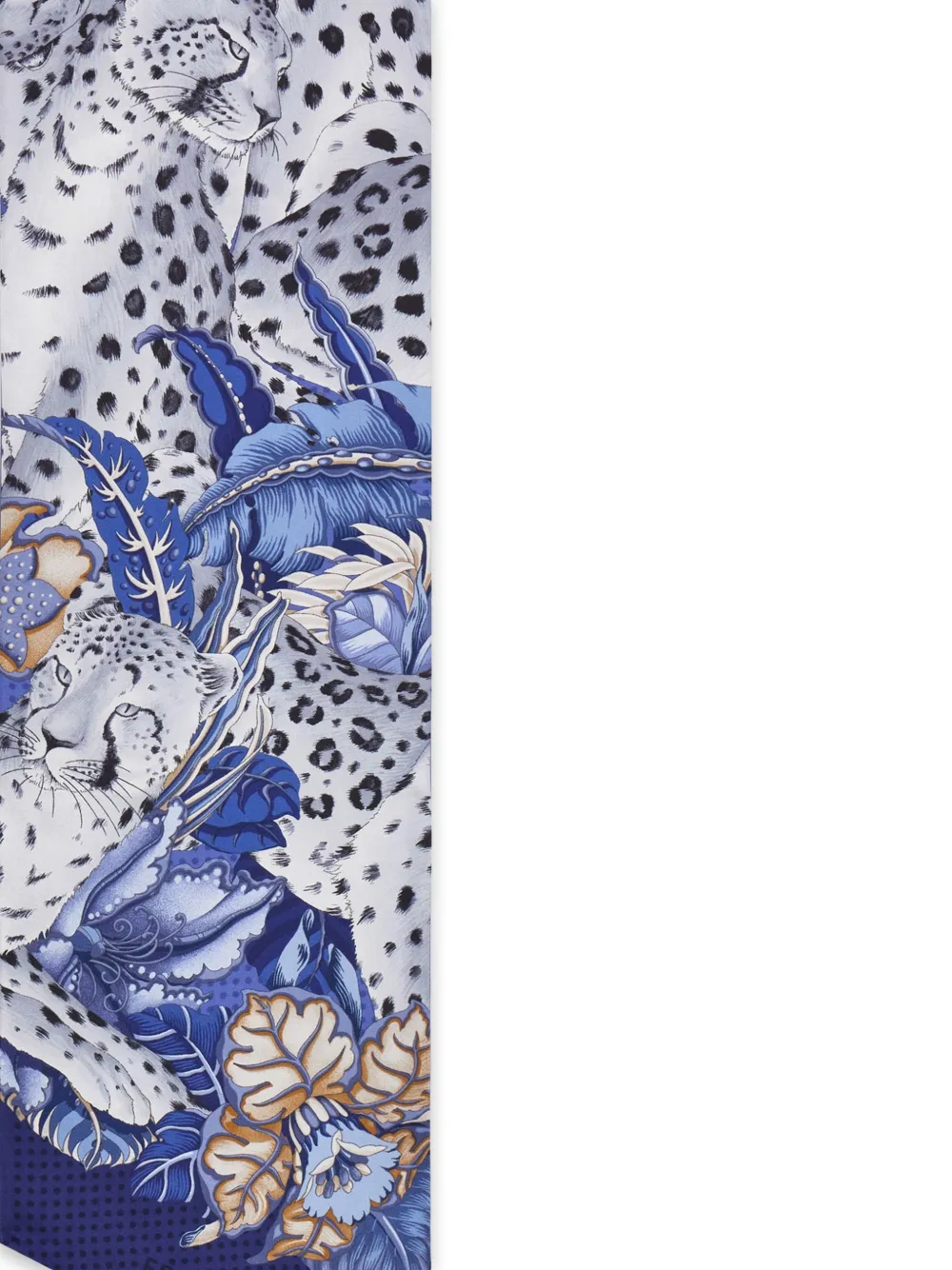 Ferragamo Sjaal met luipaardprint Blauw