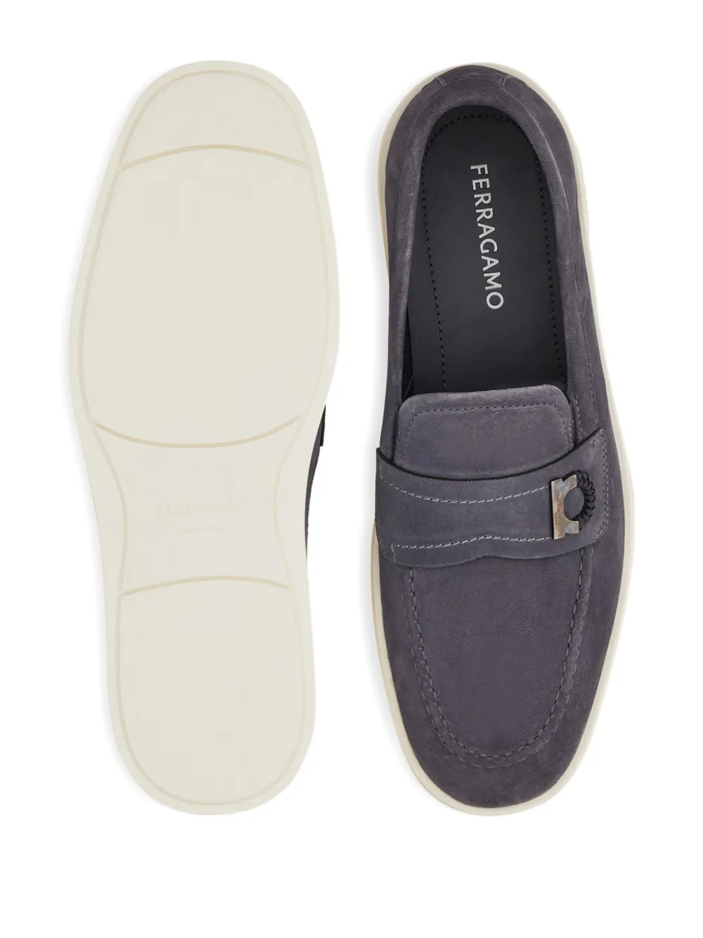 Ferragamo Suède loafers Grijs