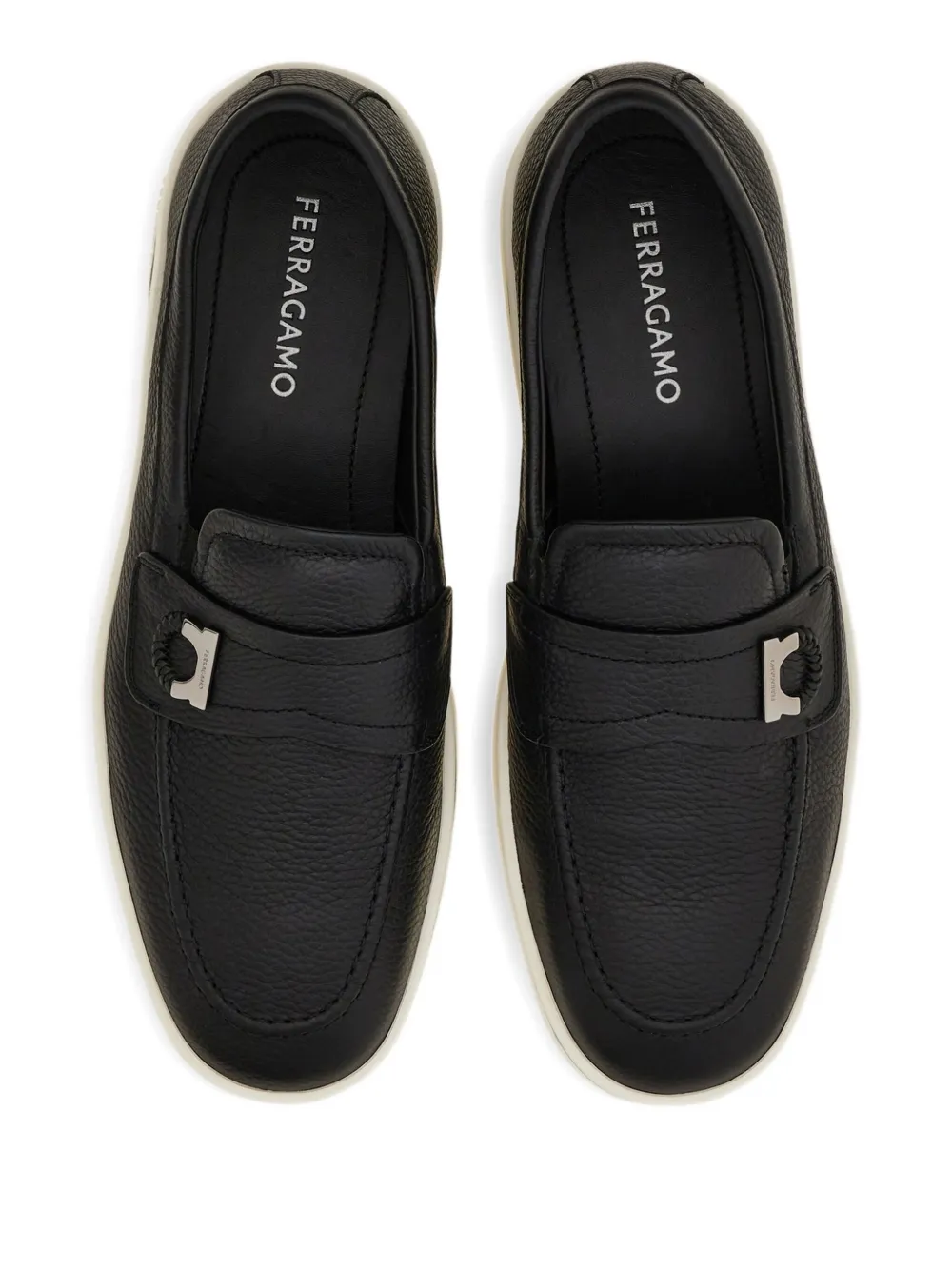 Ferragamo Gancini loafers Zwart