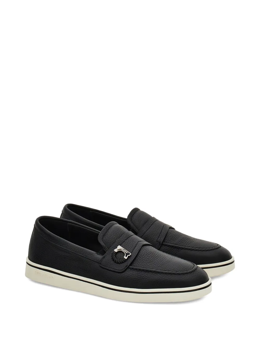 Ferragamo Gancini loafers Zwart