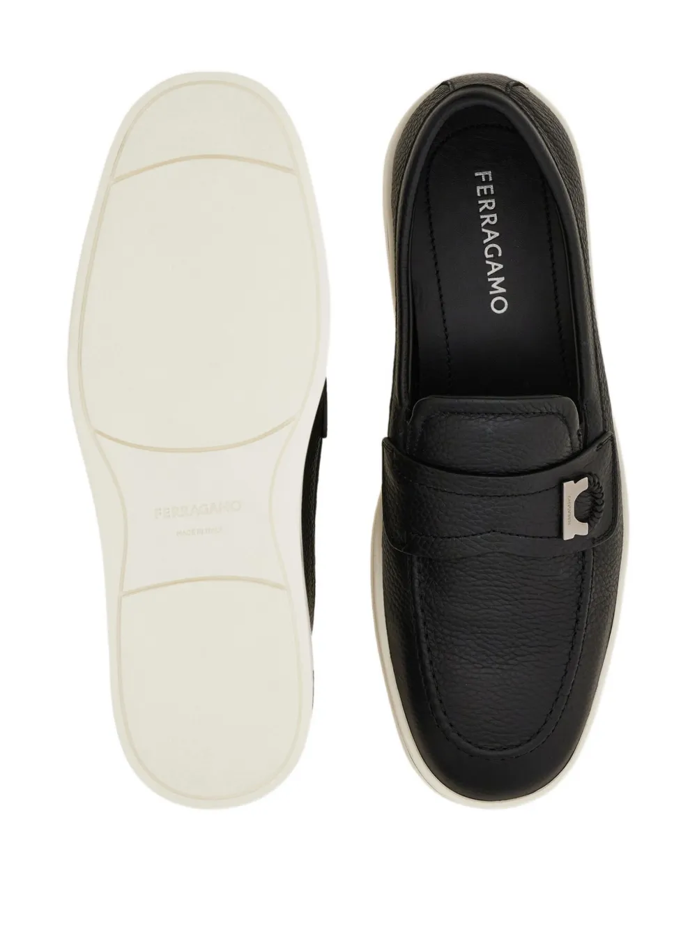 Ferragamo Gancini loafers Zwart