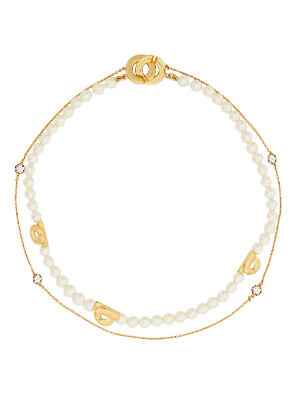 Ferragamo gancini pearl necklace - Oro