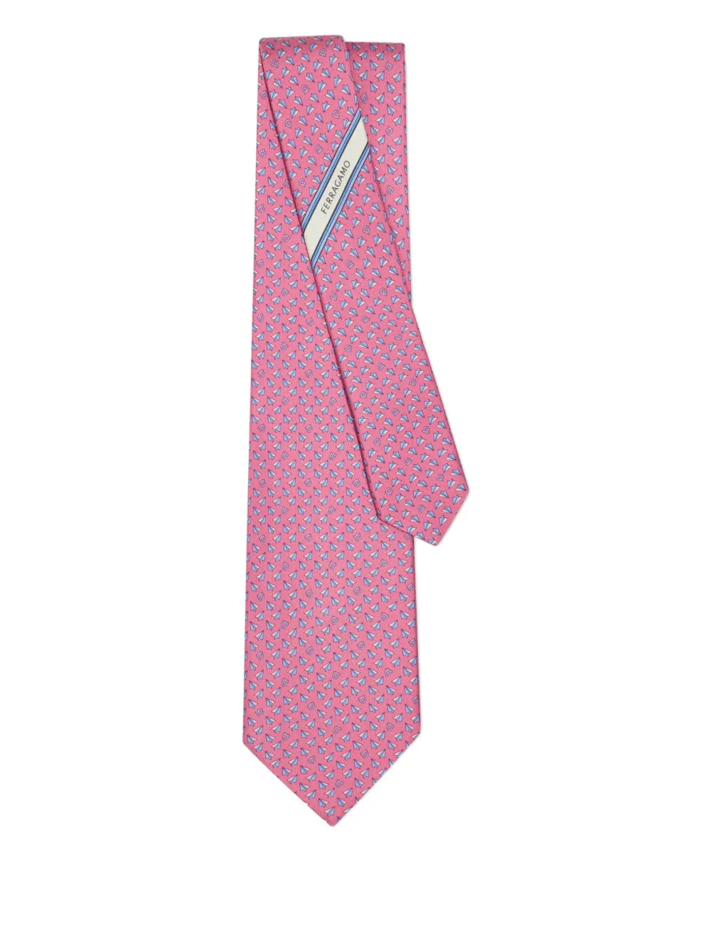Ferragamo paper airplane print silk tie | Image 2