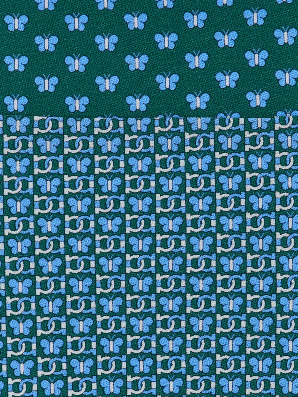 Ferragamo Butterfly-gancini-print Silk Tie In Blue