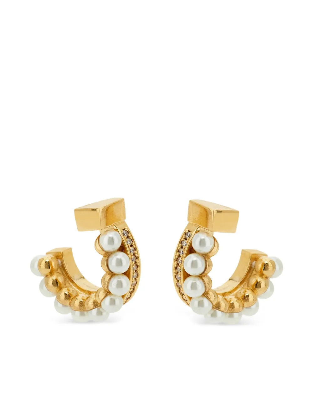 Ferragamo pearl-stud earrings - Gold