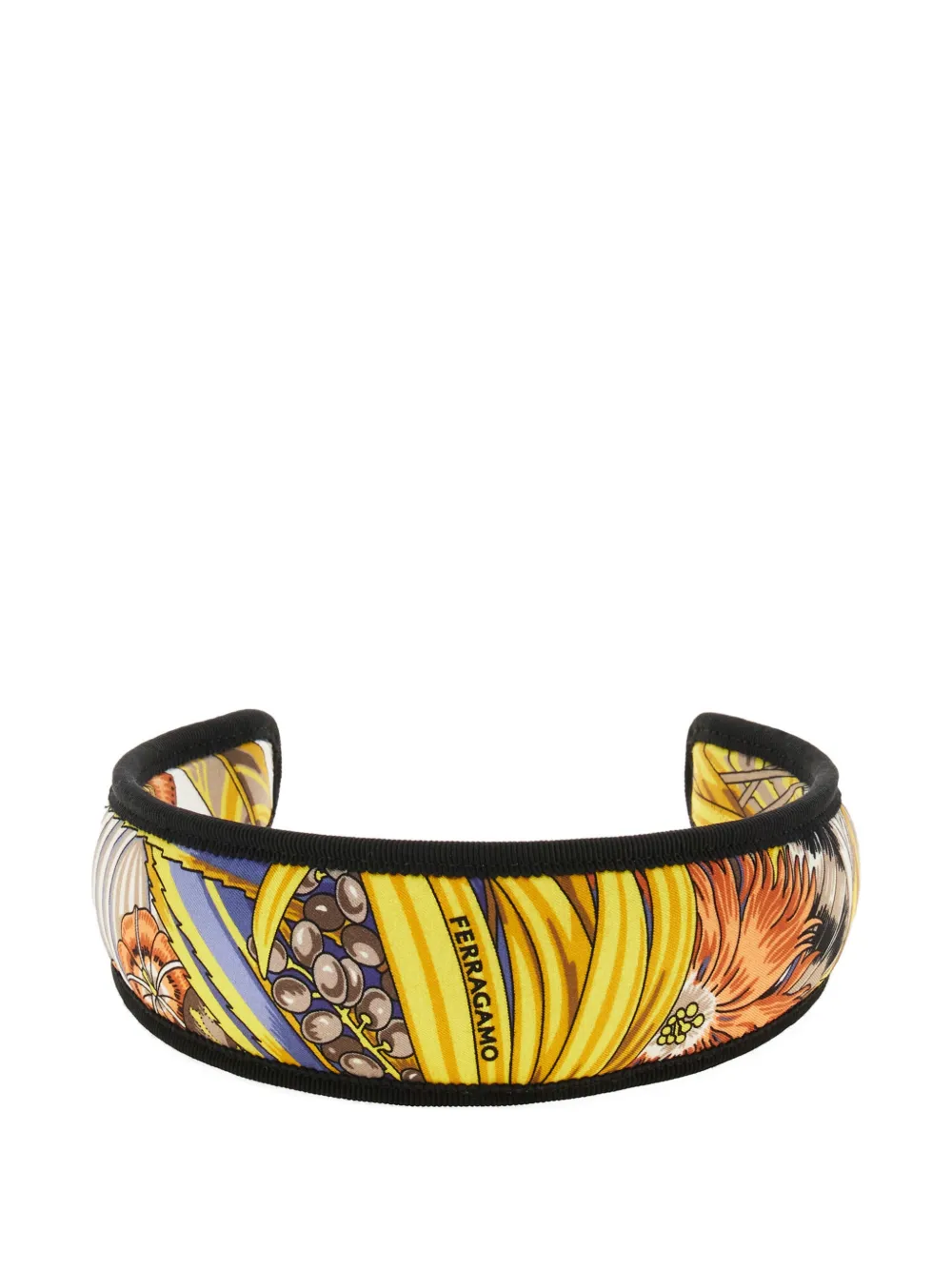 Ferragamo Rooster-print Headband In Multi