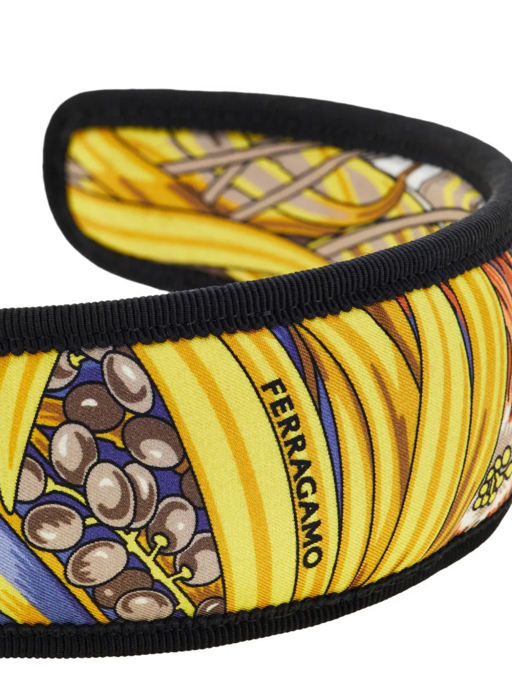 Ferragamo Rooster-print Headband In Multi