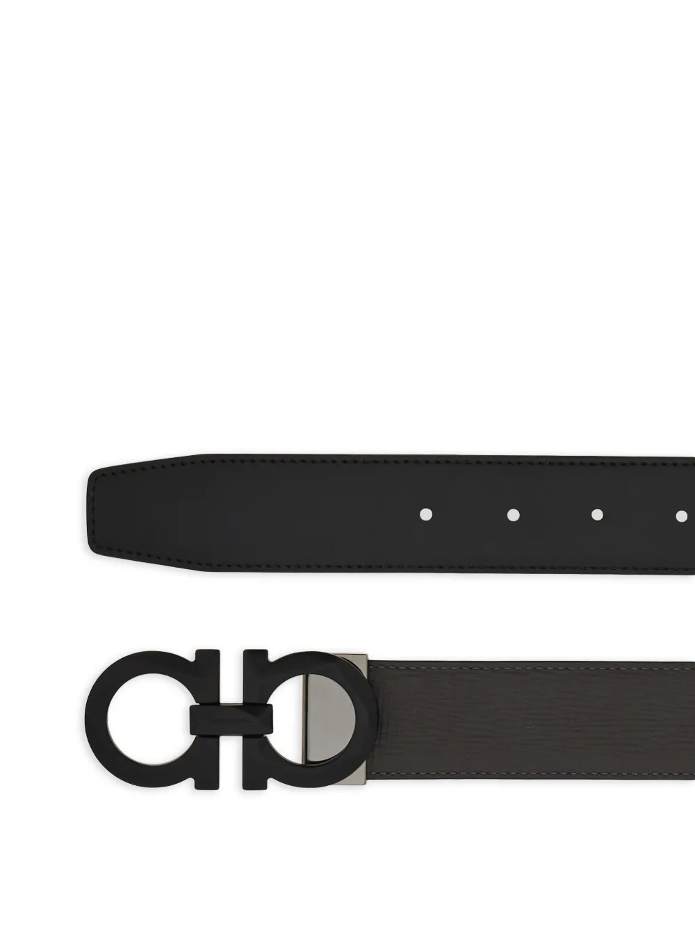 Ferragamo Gancini omkeerbare riem Grijs