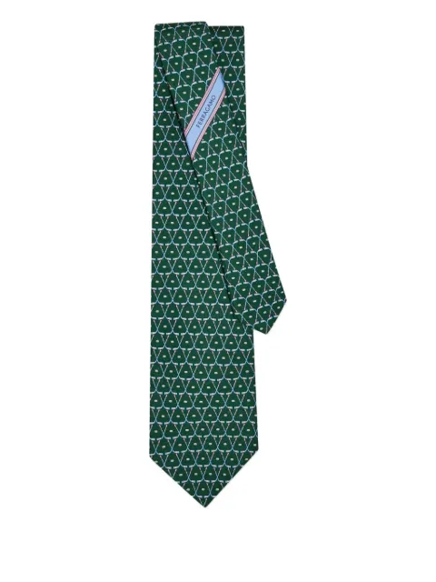 Ferragamo hockey-print silk tie