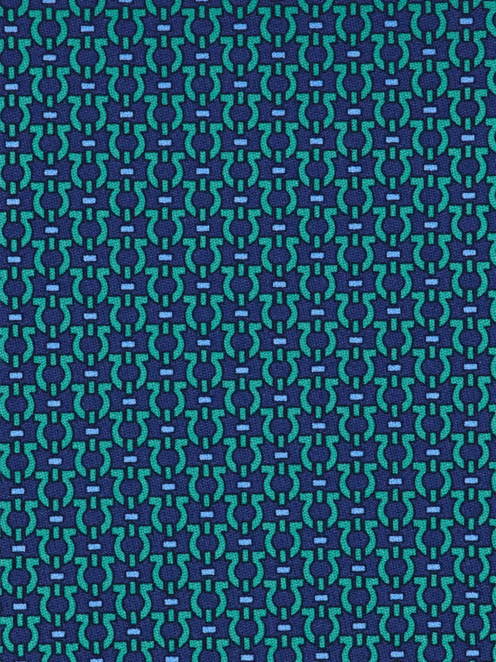 Ferragamo Gancini zijden stropdas met grafische print Blauw