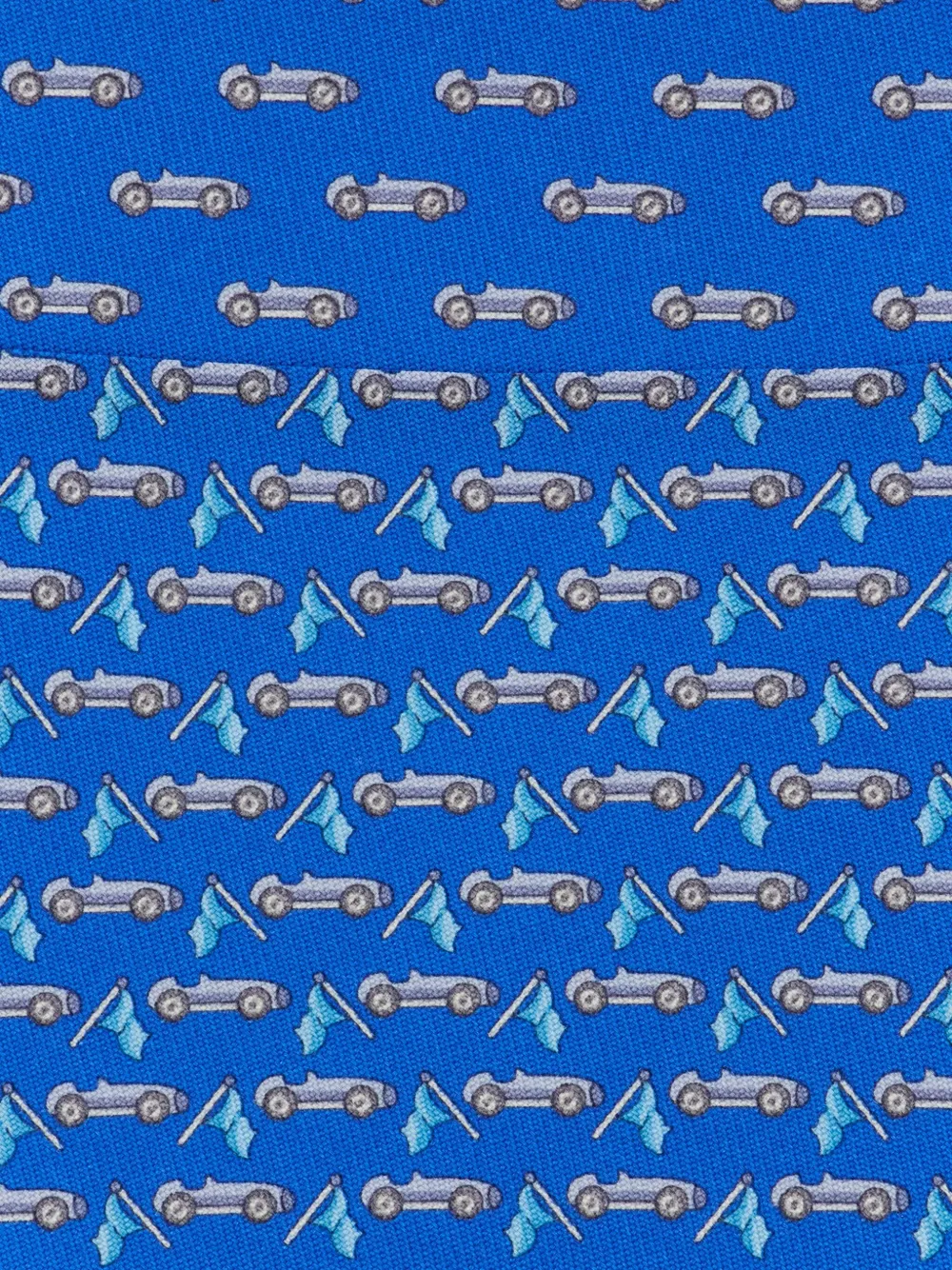 Ferragamo Zijden stropdas met print Blauw